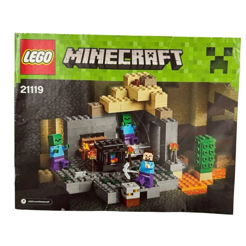 LEGO 21119 MINECRAFT - The Dungeon Minifigs Manual NO BOX - Missing one piece